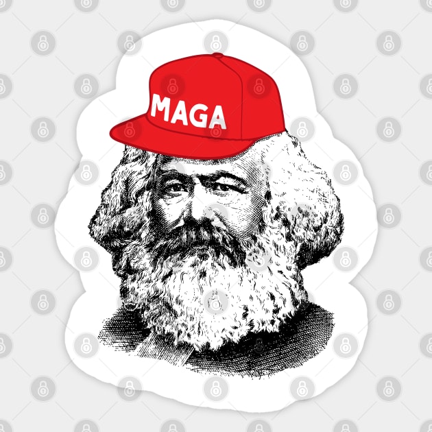 Marx MAGA Trump Hat Sticker by artbitz